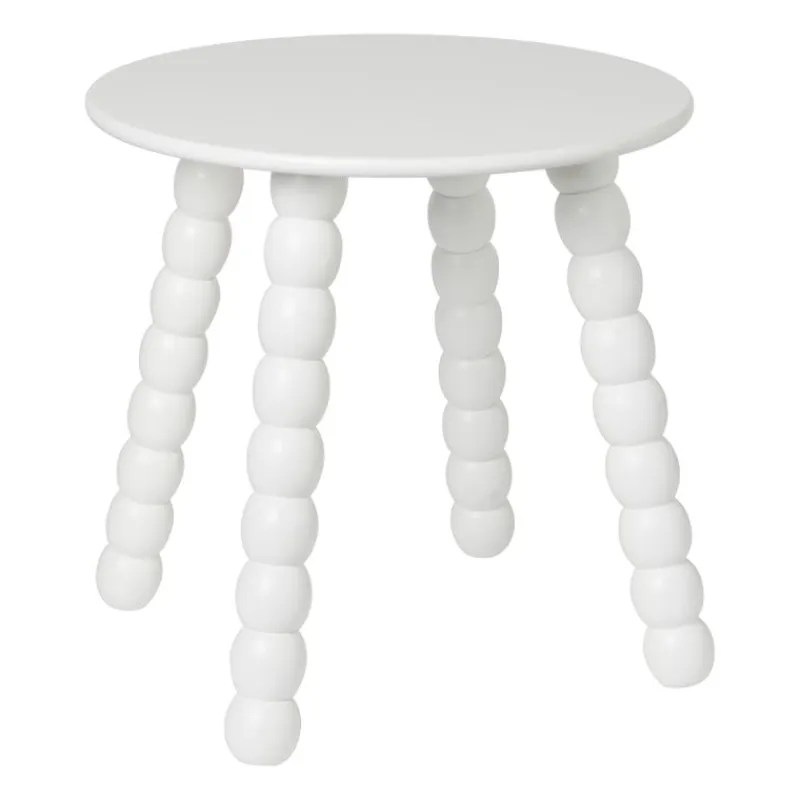 Xenos Bijzettafels-Bijzettafel Julia - wit - ø40x40 cm