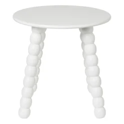 Xenos Bijzettafels-Bijzettafel Julia - wit - ø40x40 cm