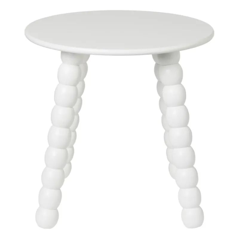 Xenos Bijzettafels-Bijzettafel Julia - wit - ø40x40 cm
