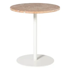 Xenos Bijzettafels-Bijzettafel Kanton marmer - roze - ø40x45 cm