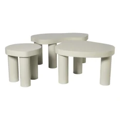 Xenos Bijzettafels-Bijzettafel Karlstad klein - ø40x40 cm - grijs