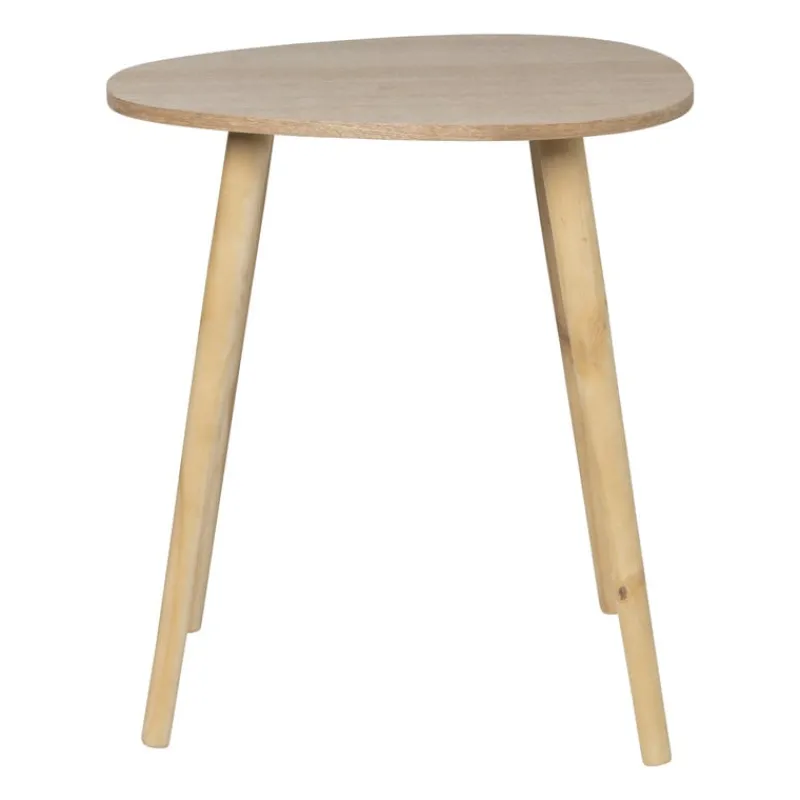 Xenos Bijzettafels-Bijzettafel lund ovaal klein - naturel - 50x38x45 cm