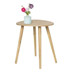 Xenos Bijzettafels-Bijzettafel lund ovaal klein - naturel - 50x38x45 cm