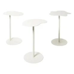 Xenos Bijzettafels-Bijzettafel Mica bloem - wit