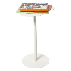 Xenos Bijzettafels-Bijzettafel Mica organisch - wit - 53x35x26 cm