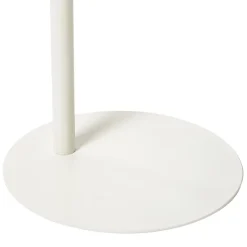 Xenos Bijzettafels-Bijzettafel Mica ovaal - wit - 53x35x25 cm