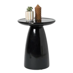Xenos Bijzettafels-Bijzettafel Paris - zwart - ø36x46 cm