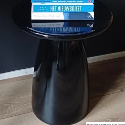 Xenos Bijzettafels-Bijzettafel Paris - zwart - ø36x46 cm