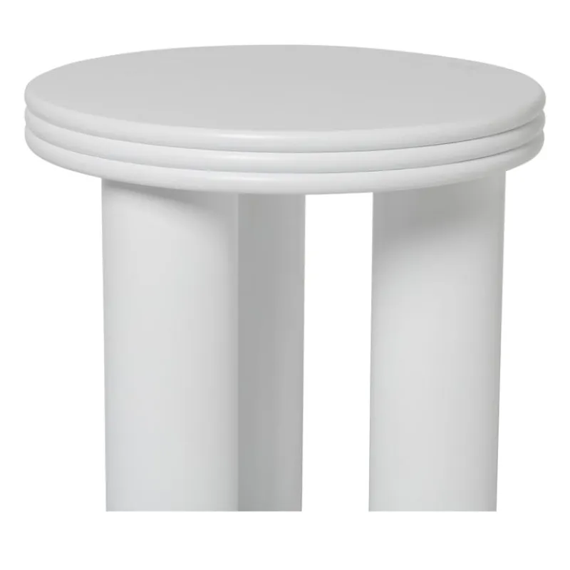 Xenos Bijzettafels-Bijzettafel Stockholm - wit - ø40x45 cm