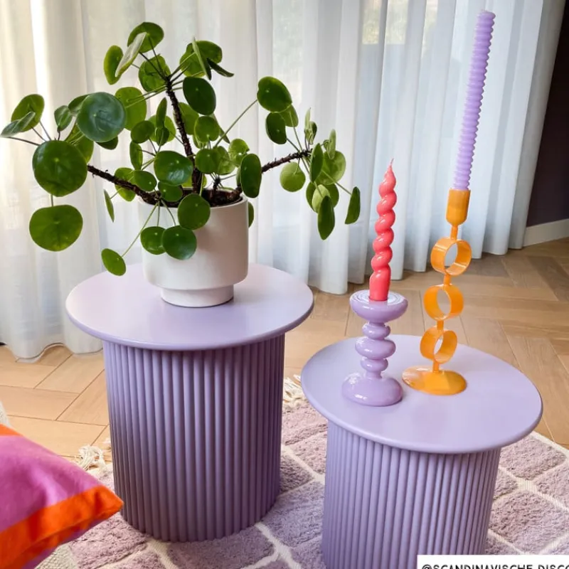 Xenos Bijzettafels-Bijzettafels Oslo - lila - set van 2