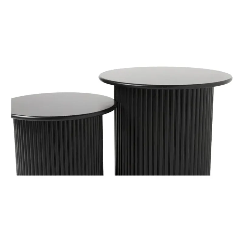 Xenos Bijzettafels-Bijzettafels Oslo - zwart - set van 2
