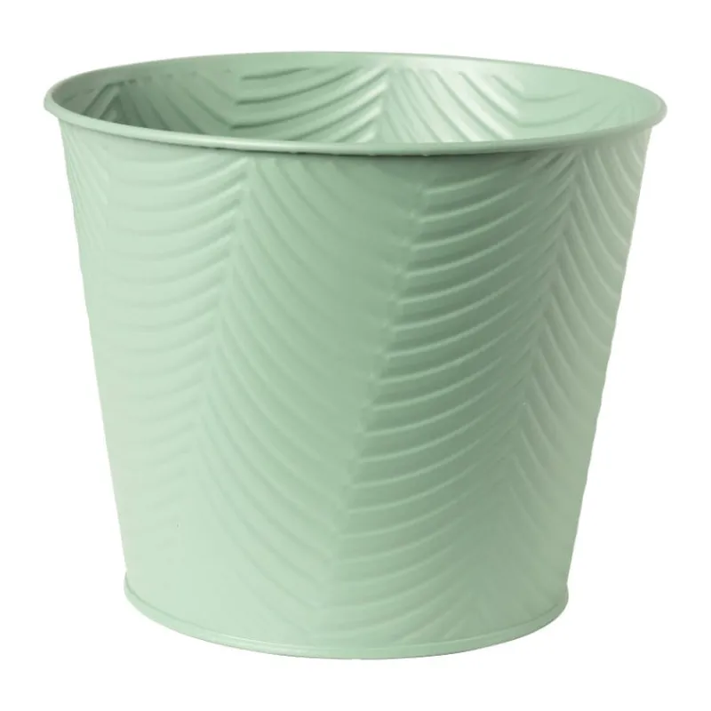 Xenos Bloempotten|Plantenbakken-Bloempot patroon maat L - ø15x18 cm - groen