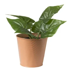 Xenos Plantenbakken|Bloempotten-Bloempot patroon maat S - ø12x13 cm - oranje