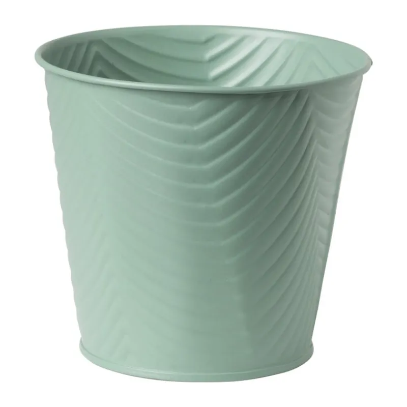 Xenos Plantenbakken|Bloempotten-Bloempot patroon maat S - ø12x13 cm - groen