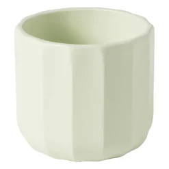 Xenos Bloempotten-Bloempotje streep - groen - ø7x6.5 cm