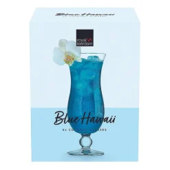 Xenos Glazensets|Cocktailglazen-Blue Hawaii glas - 440 ml - set van 4