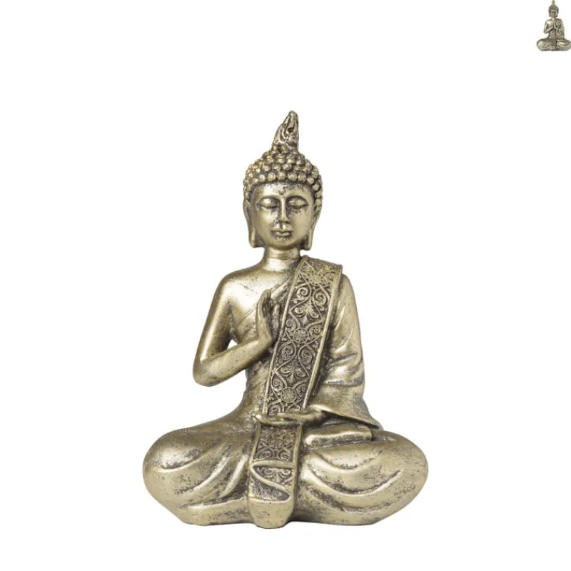 Xenos Boeddha Beelden|Decoratieve Beelden-Boeddha goud - diverse varianten - 18.2x12.3x8.3 cm