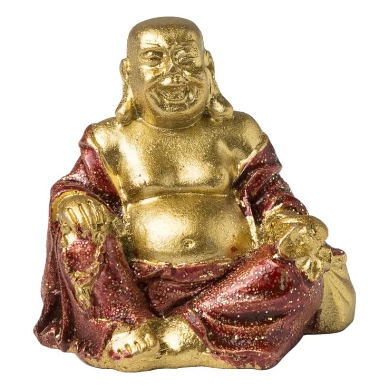 Xenos Boeddha Beelden|Decoratieve Beelden-Boeddha mini - diverse varianten - goudkleurig