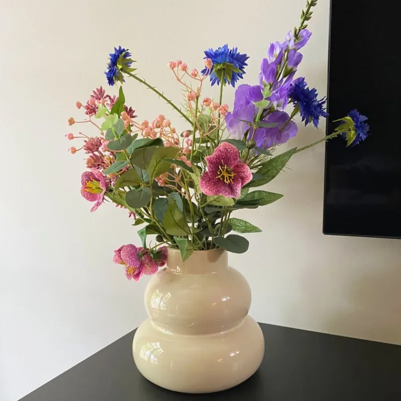 Xenos Kunstbloemen-Boeket kunstbloemen - paars - 60 cm
