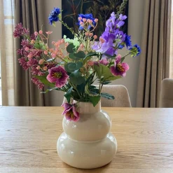 Xenos Kunstbloemen-Boeket kunstbloemen - paars - 60 cm