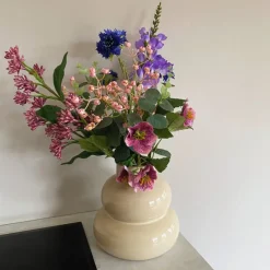 Xenos Kunstbloemen-Boeket kunstbloemen - paars - 60 cm