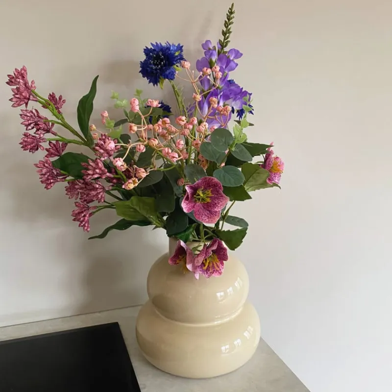Xenos Kunstbloemen-Boeket kunstbloemen - paars - 60 cm