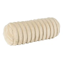 Xenos Kussens-Bolster kussen rib - beige - ø15x45 cm