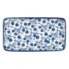 Xenos Sushi Servies|Tapasservies-Bord blue print - flowers - 20x11 cm