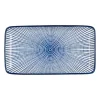 Xenos Sushi Servies|Tapasservies-Bord blue print - stripes - 20x11 cm