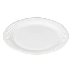 Xenos Wegwerpservies-Bord wit - set van 8 - ø18 cm
