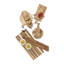 Xenos Borrelplanken-Borrelplank Acacia rond - 38x30x1,9 cm