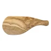 Xenos Borrelplanken-Borrelplank olijfhout medium - bruin - 35x14 cm