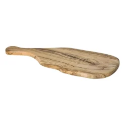 Xenos Borrelplanken|Kerst Bakken-Borrelplank olijfhout XL - bruin - 46x19 cm