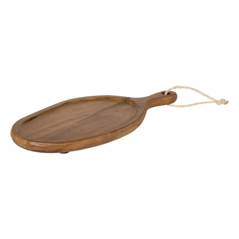 Xenos Borrelplanken|Kerstcadeaus-Borrelplank organisch klein - acaciahout - 40x20.5 cm