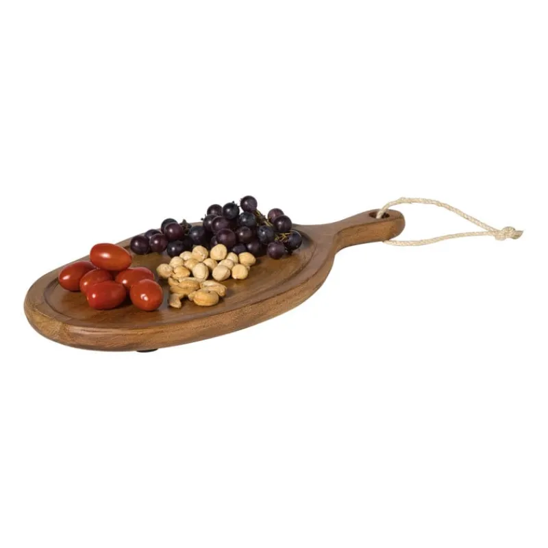 Xenos Borrelplanken|Kerstcadeaus-Borrelplank organisch klein - acaciahout - 40x20.5 cm