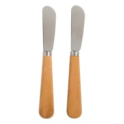 Xenos Keukengerei-Botermesje hout - set van 2