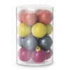 Xenos Kerstballen-Box met kerstballen - multikleur - ø4 cm - set van 16