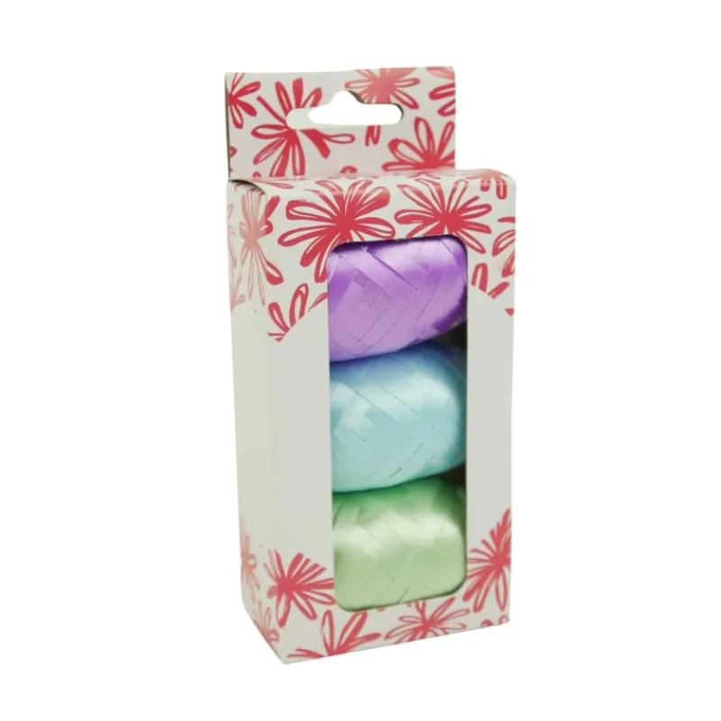 Xenos Cadeaulinten-Cadeaulinten mix - lila/blauw/groen - set van 3