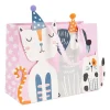 Xenos Cadeautasjes-Cadeautasje cats & dogs - roze - 18x21 cm