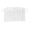 Xenos Knutselspullen|Cadeauzakjes-Cadeauzakjes organza - wit - 5 stuks