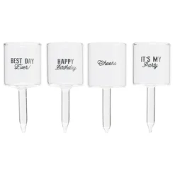 Xenos Cake Toppers-Caketopper shotglazen - set van 4