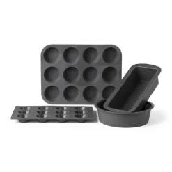 Xenos Bakvormen-Cakevorm siliconen - grijs - 27x14x6.5 cm