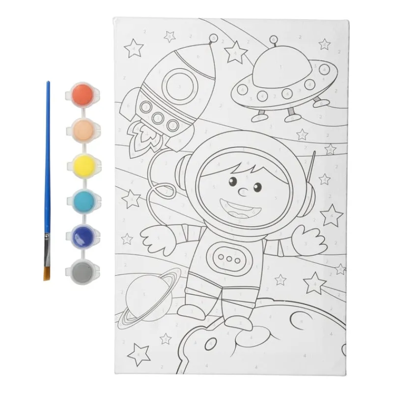 Xenos Kleurboeken|Schilderen Op Nummer-Canvas - kleuren op nummer - 30x20 cm