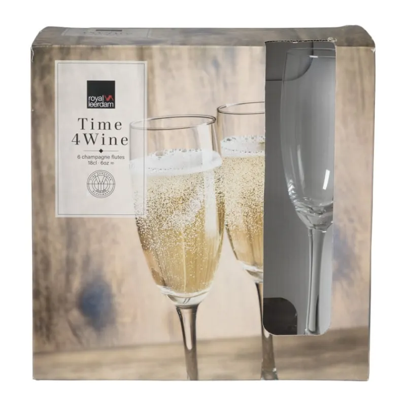 Xenos Bruiloft|Glazensets-Champagne glazen - 180 ml - set van 6