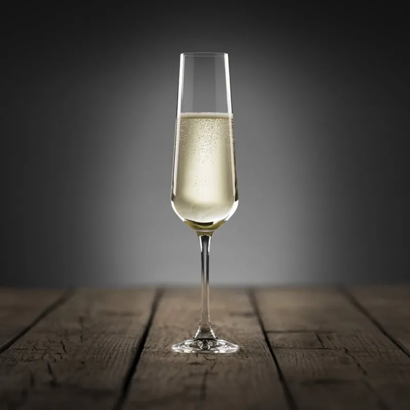 Xenos Glazensets|Champagneglazen-Champagne glazen kristal - 200 ml - set van 4
