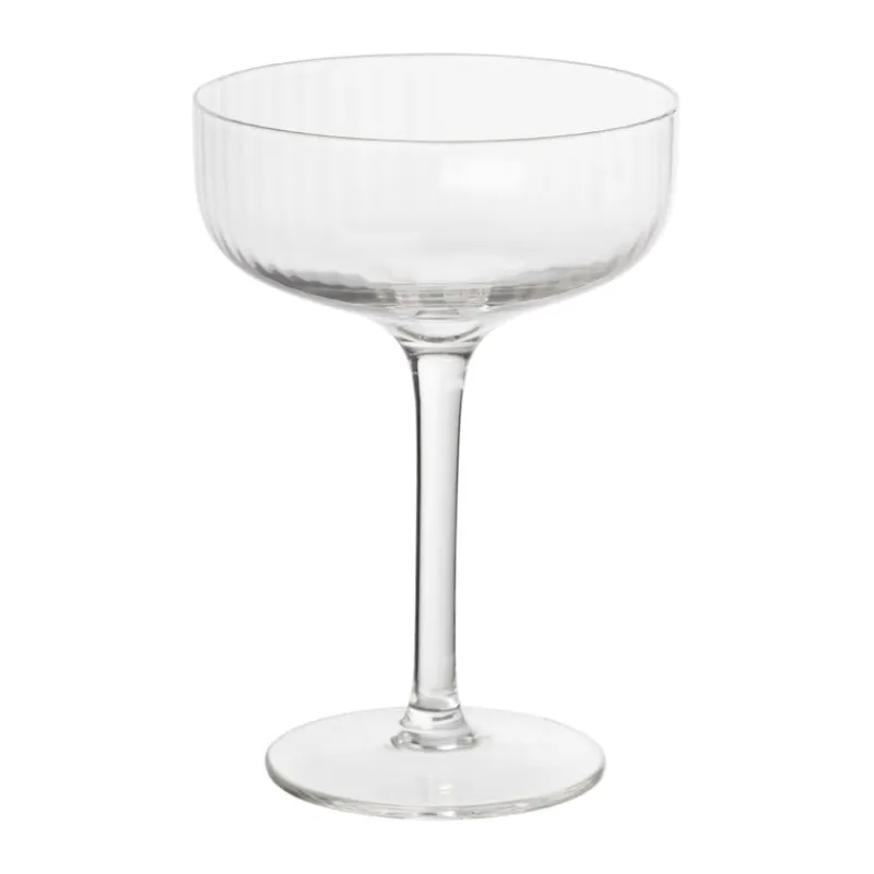 Xenos Champagneglazen-Champagnecoupe ribbel - glas - 200 ml