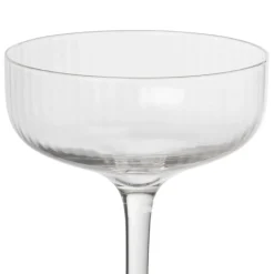 Xenos Champagneglazen-Champagnecoupe ribbel - glas - 200 ml