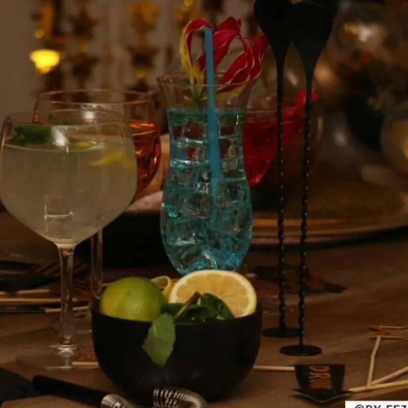 Xenos Keukengerei|Lepels-Cocktail lepel - zwart - 3,2x27,5 cm