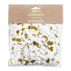 Xenos Confetti|Bruiloft-Confetti - wit / goud