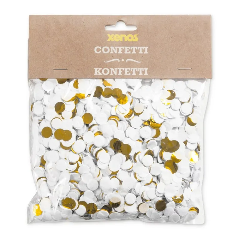 Xenos Confetti|Bruiloft-Confetti - wit / goud
